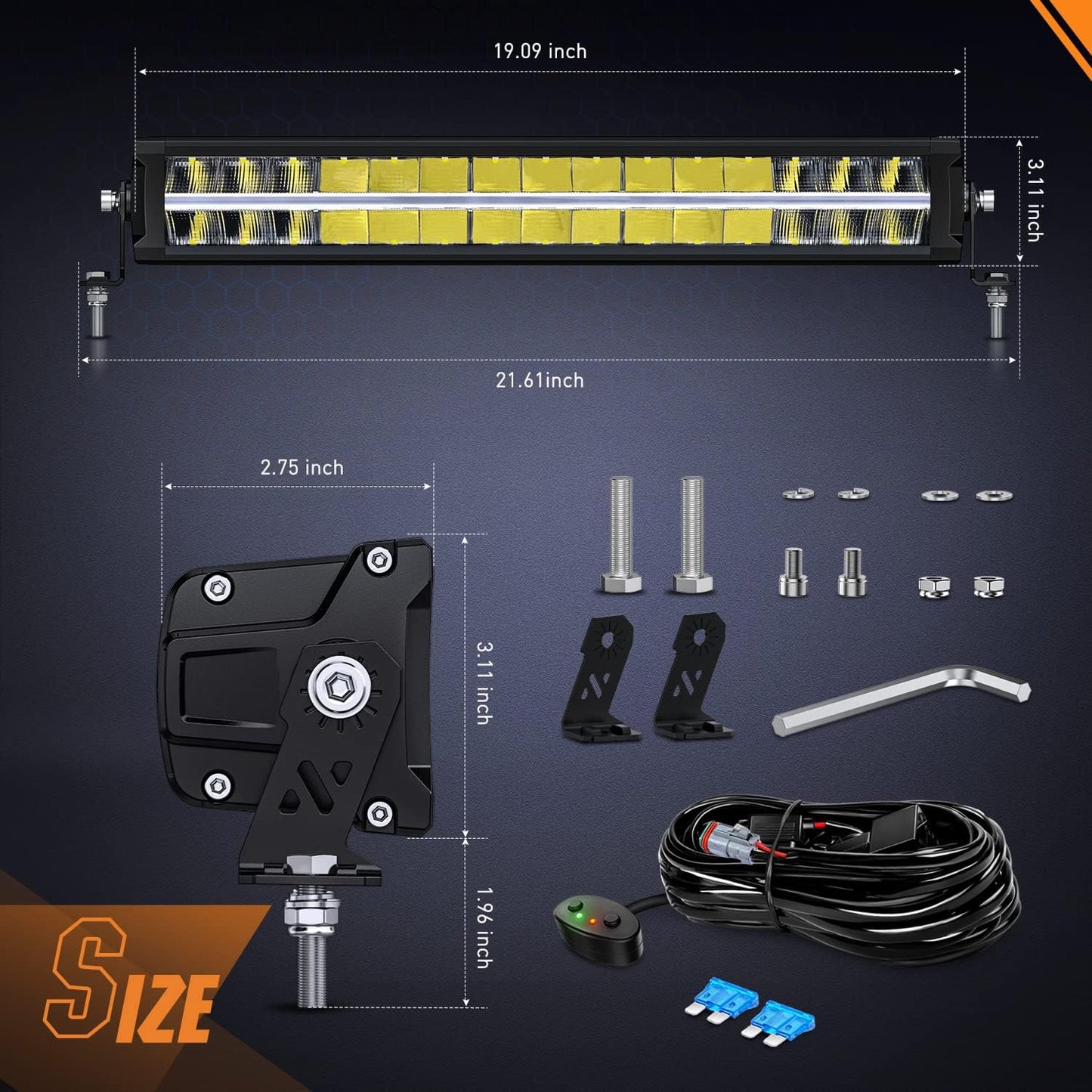 LIGHTNING Dual Row DRL LED Light Bar